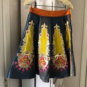 Manish Arora 100% silk embroidered, appliqué and beaded skirt